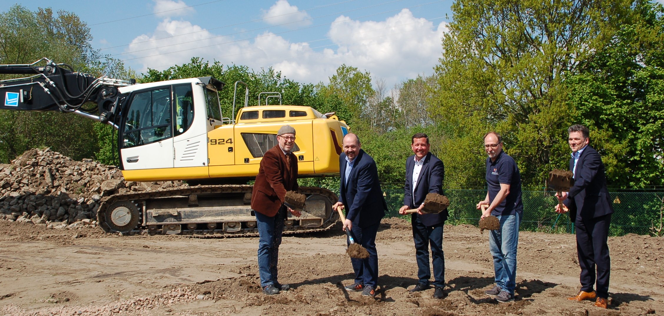 Spatenstich in der Verbandskläranlage in Bickenbach für Vierte Reinigungsstufe