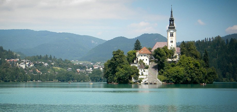Bleder See mit Insel und Kirche