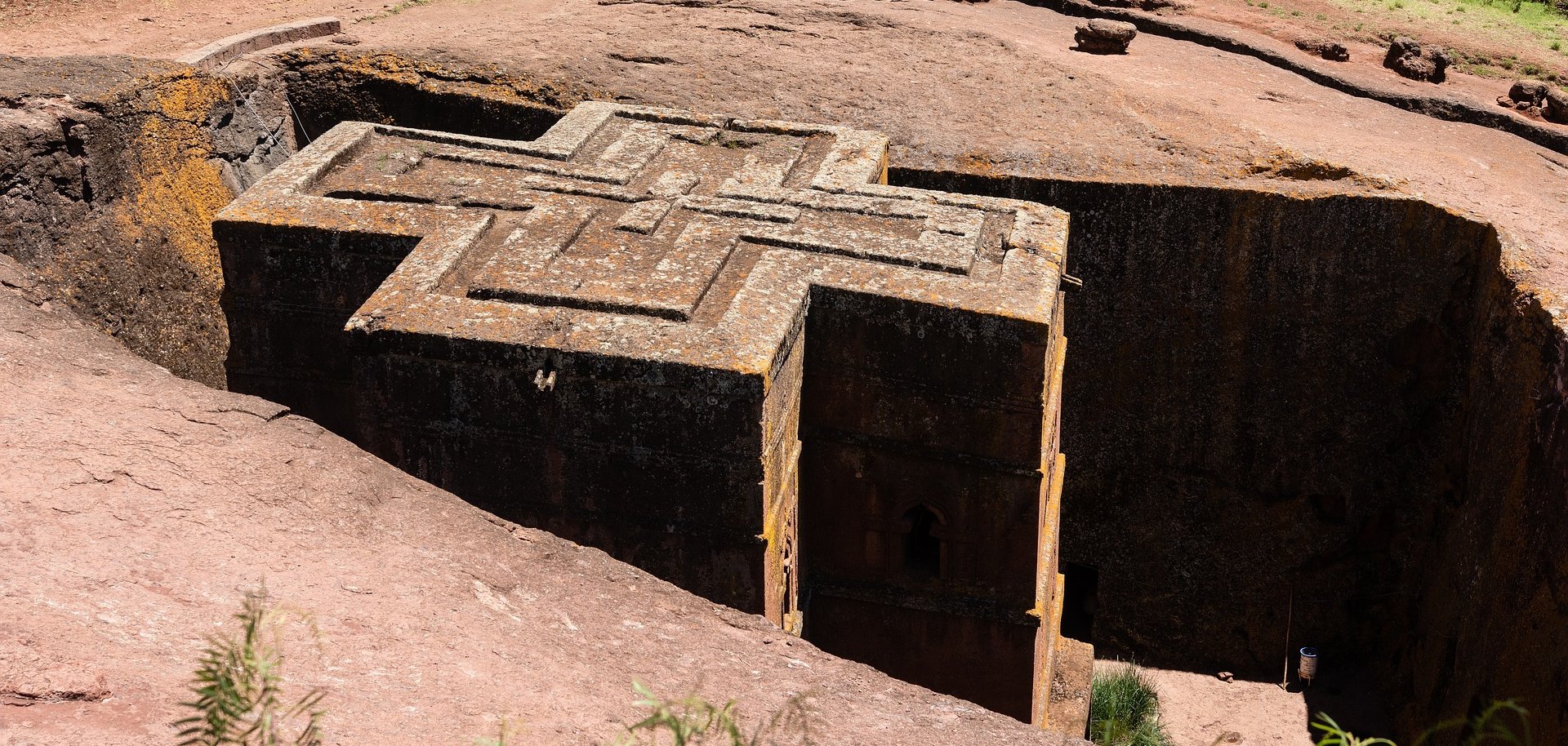 Felsenkirche in Lalibela, Äthiopien Felsenkirche in Lalibela, Äthiopien