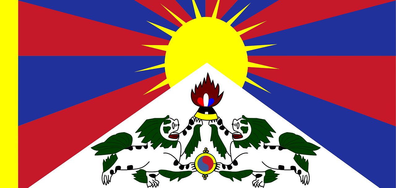 Flagge von Tibet Flagge von Tibet