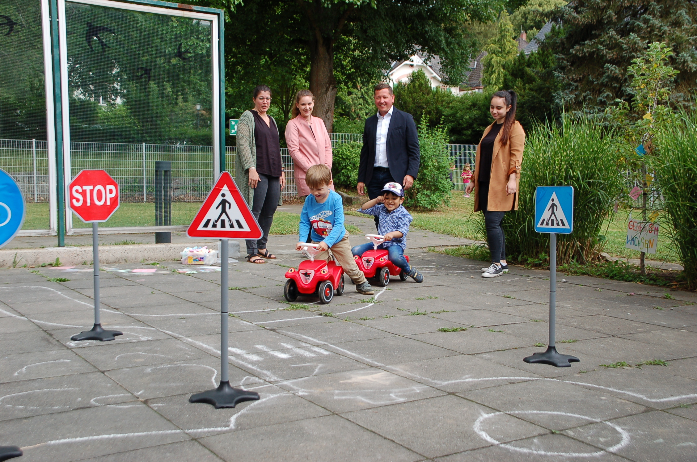 Bobbycarrennen in der Kita Haus Hufnagel