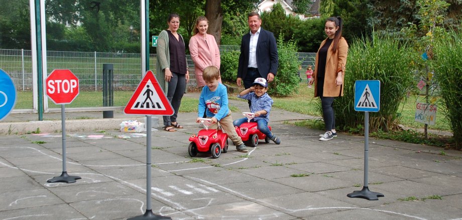 Bobbycarrennen in der Kita Haus Hufnagel