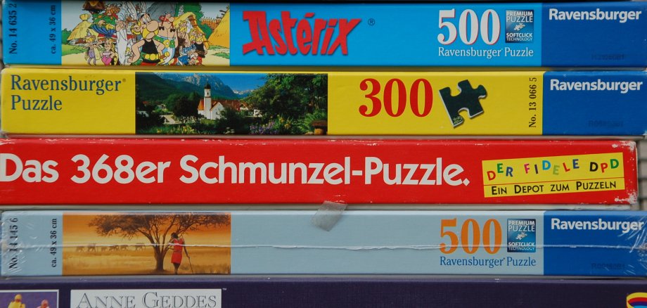 Stapel mit Puzzles