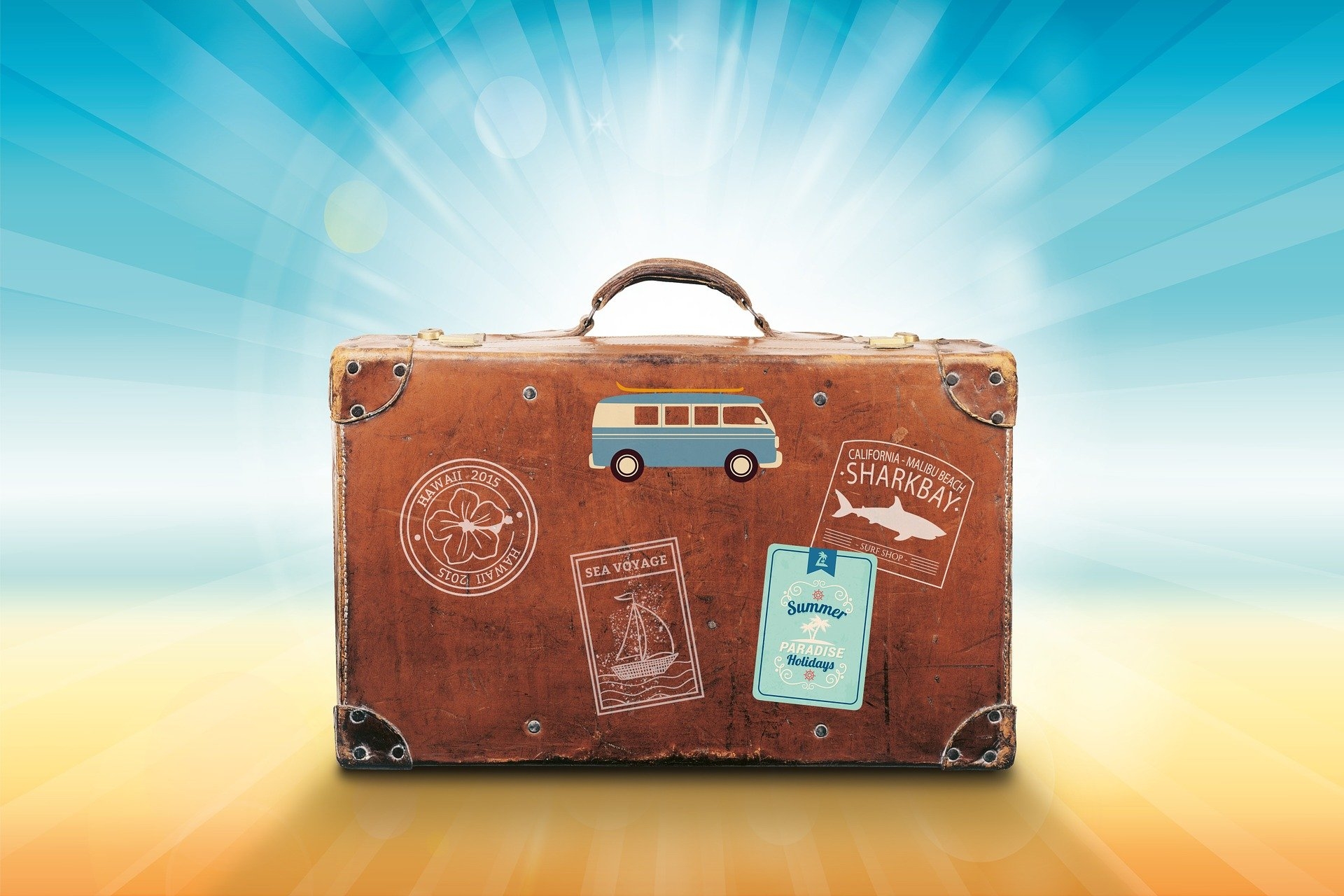 Ferienzeit und Reisekoffer Ferienzeit und Reisekoffer