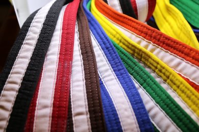 Verschiedene Karategürtel Verschiedene Karategürtel